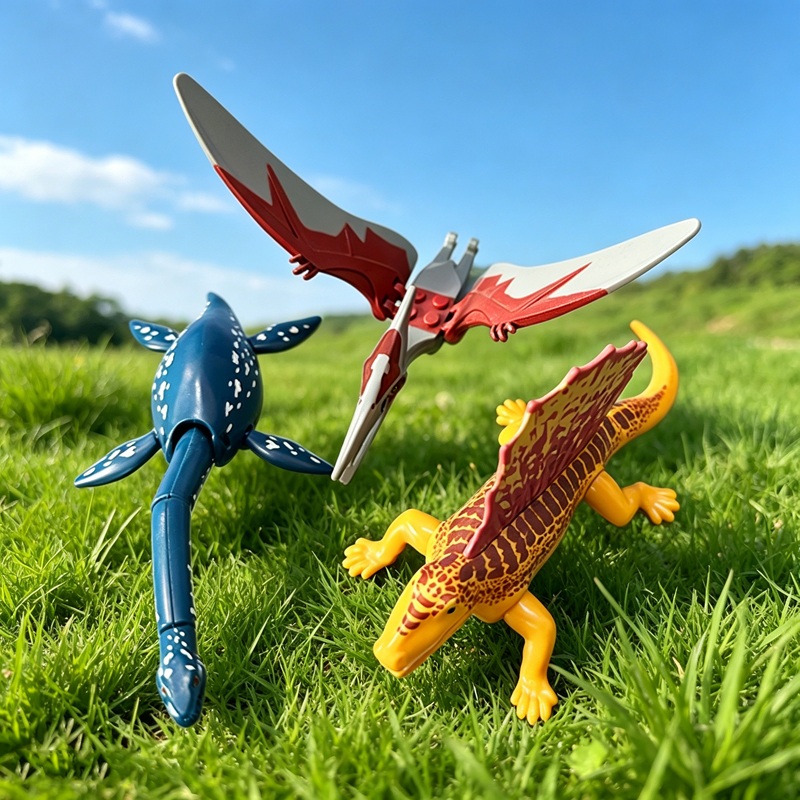 Model Kit Jurassic Park - Mini Jurassic Dinozorlar Dünya Yapı Taşları