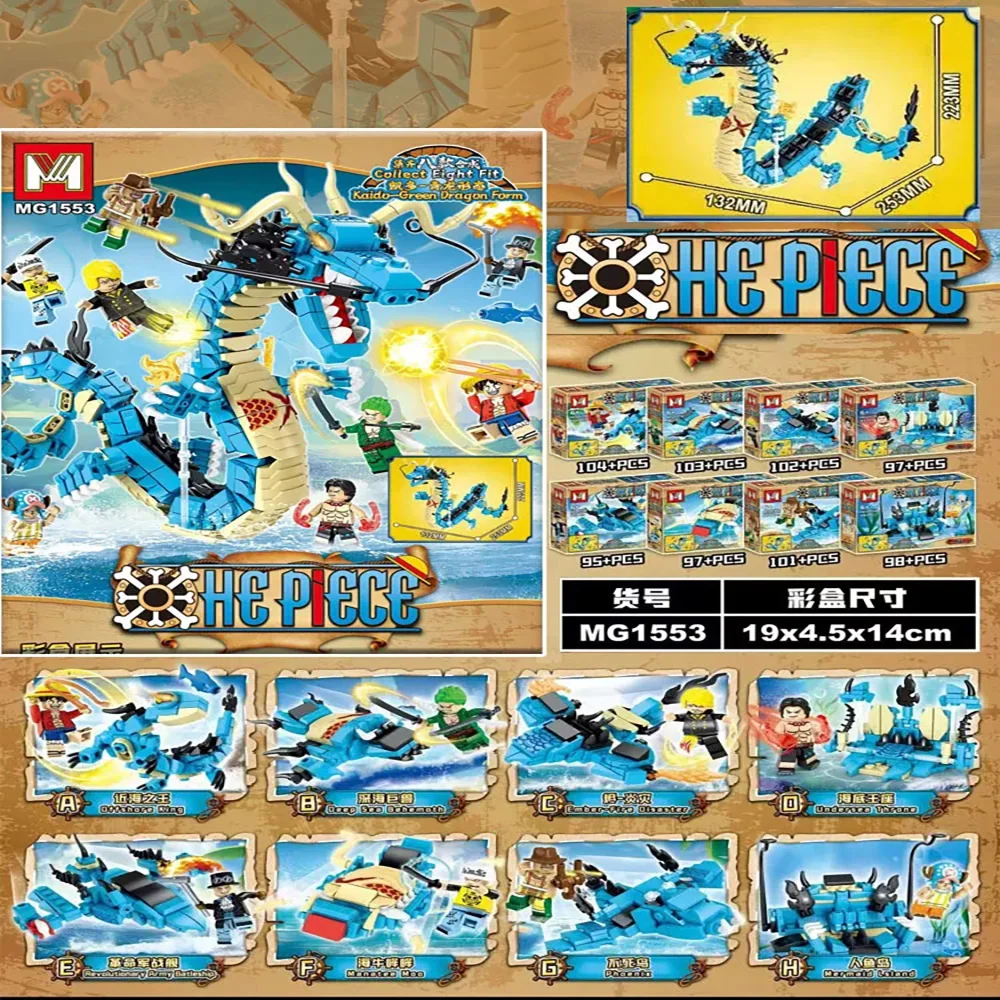 Model Kit Ikaruga - 8in1 Tek Parça Yapı Taşları Mavi