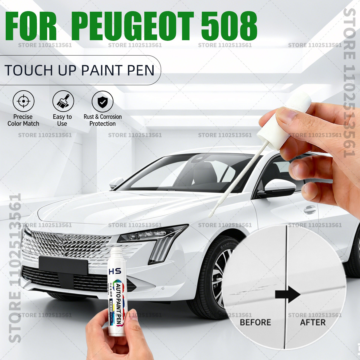 Paint Model Kit - Peugeot 508 Araba Boya Onarım Kalemi