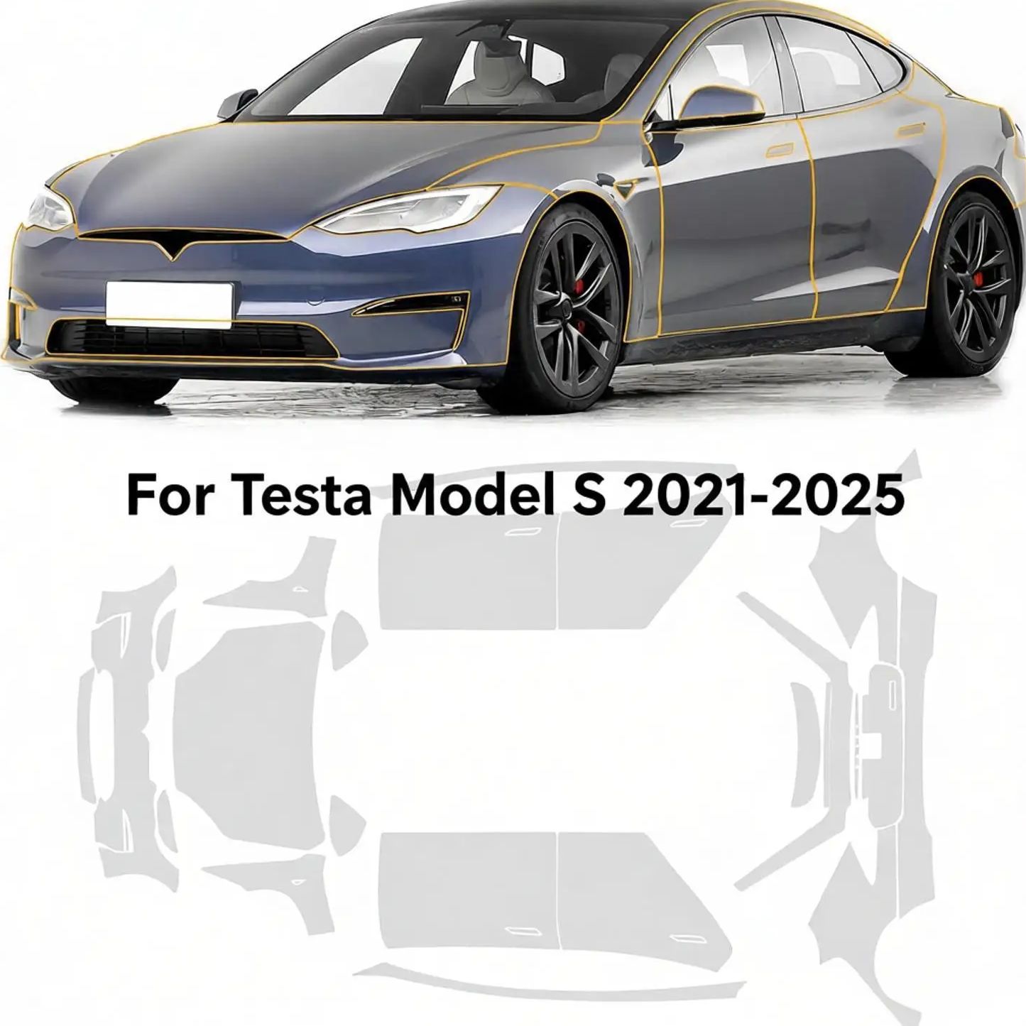 Paint Model Kit - Tesla Model S 2021-2025 için 8.5Mil