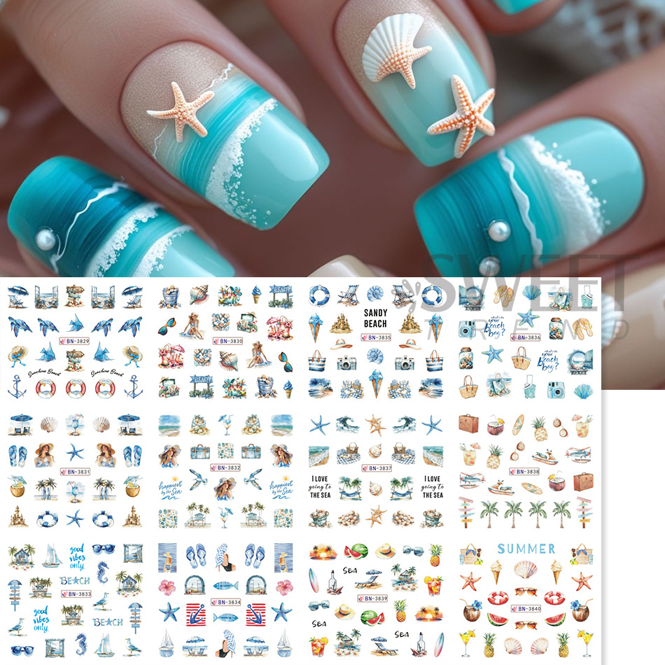 12 Tasarım Yaz Okyanus Temalı  - Waterslide Decal Paper incelemesi ve fiyatı