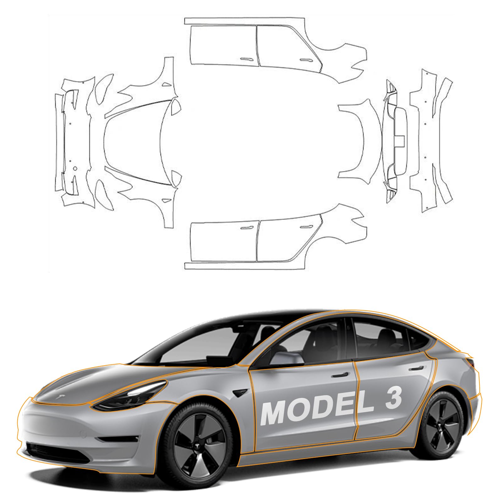 Tesla Model 3 2017-2023 Öncede - Paint Model Kit incelemesi ve fiyatı