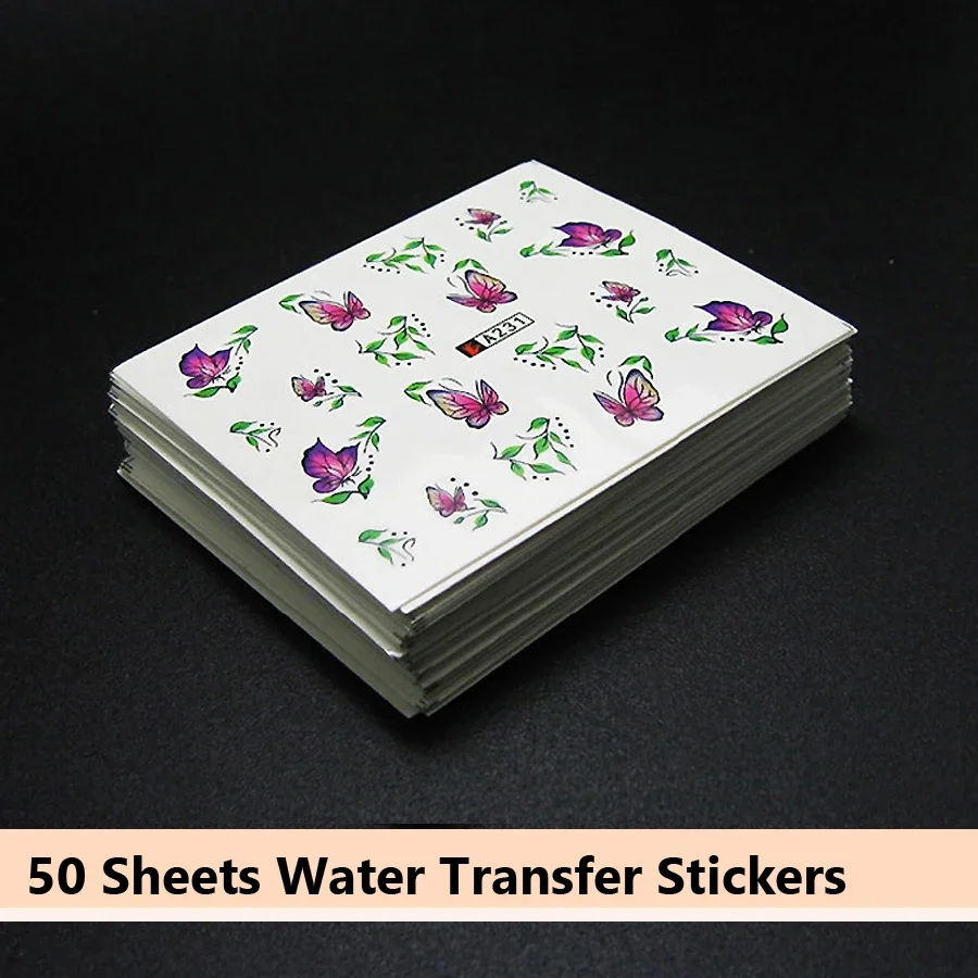 50 Adet Tırnak Çıkartmaları Ka - Waterslide Decal Paper incelemesi ve fiyatı